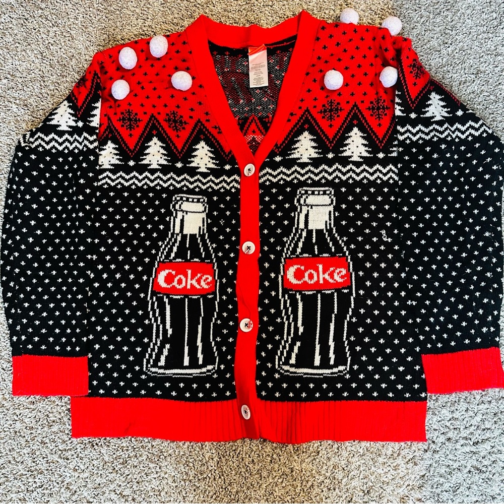 Coca-Cola Ugly Christmas sweater,Coke Large Women’s.C61‎